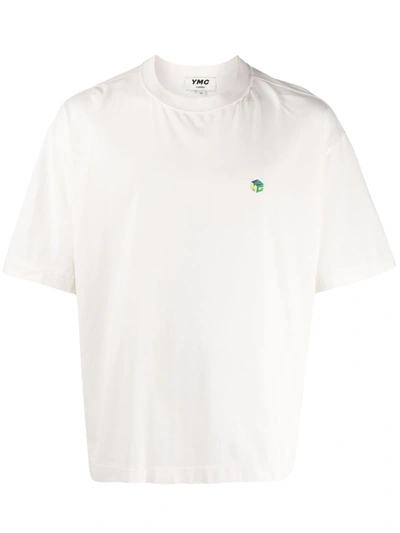 Shop Ymc You Must Create Logo Embroidered T-shirt In Weiss