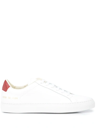 Shop Common Projects Retro Low-top Leather Sneakers In Weiss