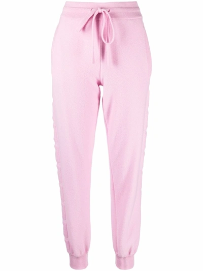 Shop Versace Greca-detail Track Pants In Rosa