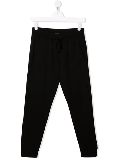 Shop Dsquared2 Teen Logo Print Track Pants In Black