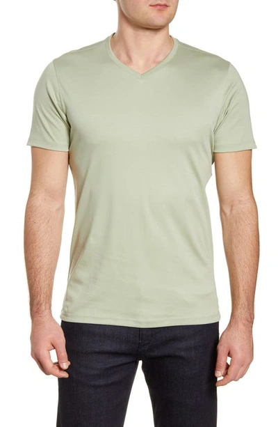 Shop Robert Barakett Georgia Regular Fit V-neck T-shirt In Shadow Green