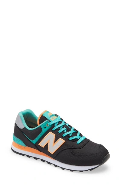 Shop New Balance 574 Classic Sneaker In Black / Black