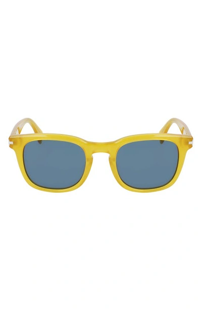Shop Lanvin 51mm Rectangle Sunglasses In Yellow
