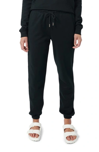 Shop Ninety Percent Slim Fit Loop Back Organic Cotton Track Pants In Black