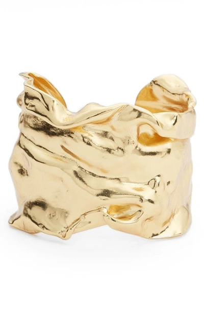 Shop Karine Sultan Sculptural Cuff In Gold