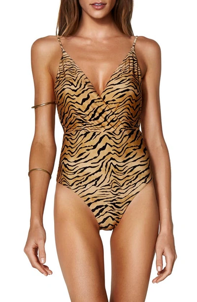 Shop Vix Swimwear Matisse Madalena One-piece Swimsuit In Tiger
