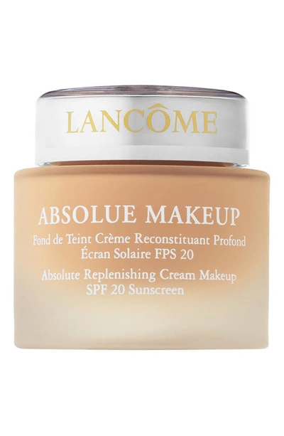 Shop Lancôme Absolue Replenishing Cream Makeup Foundation Spf 20 Sunscreen In Absolute Almond 20 (w)