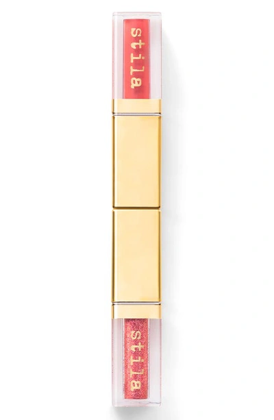 Shop Stila Double Dip Suede Shade And Glitter & Glow Liquid Eyeshadows In Coral Reef