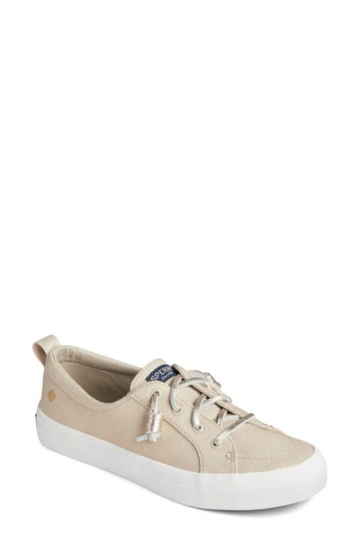 Shop Sperry Crest Vibe Slip-on Sneaker In Gold Textile