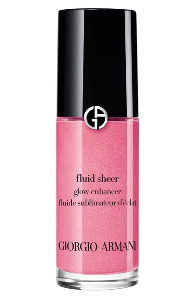 Shop Giorgio Armani Fluid Sheer Glow Enhancer Liquid Highlighter, Bronzer & Blush, 0.6 oz In 08 Soft Pink Blush