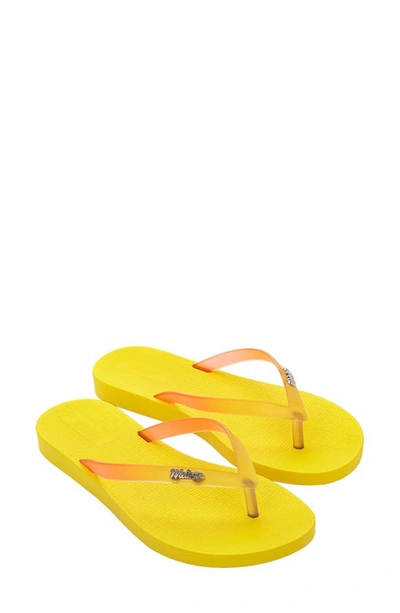 Shop Melissa Sun Venice Flip Flop In Yellow/ Clear