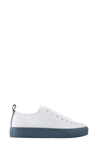 Shop Marc Fisher Ltd Cady Sneaker In White/ Light Blue Fabric