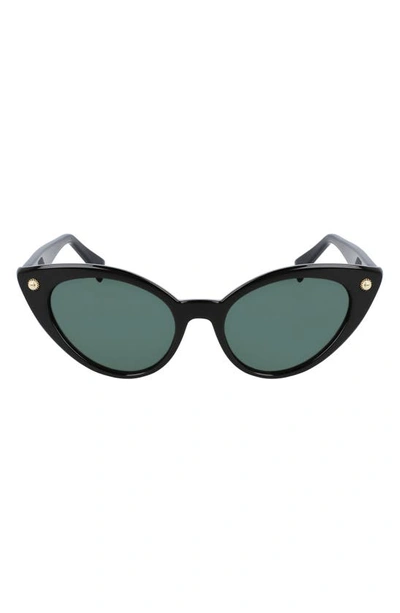Shop Lanvin Arpege 53mm Cat Eye Sunglasses In Black