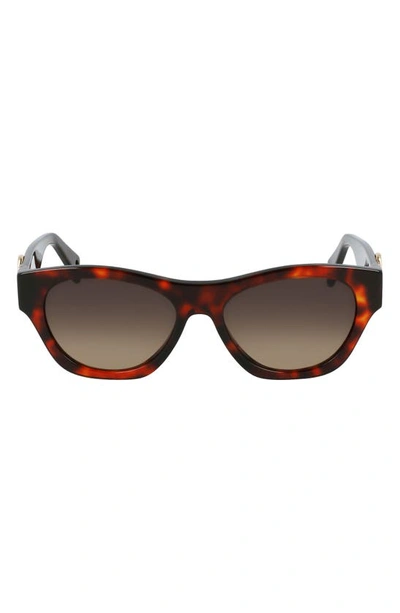 Shop Lanvin Mother & Child 55mm Rectangle Sunglasses In Havana Red