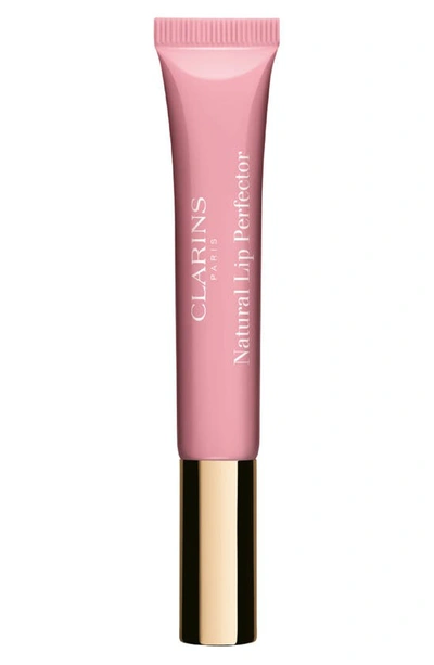 Shop Clarins Natural Lip Perfector Lip Gloss In Toffee Pink Shimmer 07