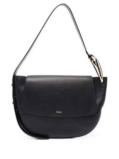 Shop Chloé Kiss Shoulder Bag In Blue