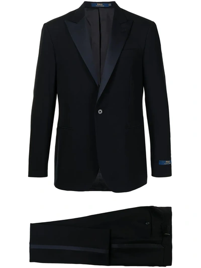 Shop Polo Ralph Lauren Barathea Peak-lapel Tuxedo Suit In Blue