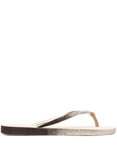 Havaianas Sparkle Me Two-tone Flip-flops In Nude