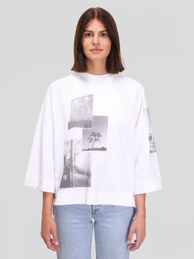 Shop Ganni Basic Cotton Jersey Oversized T-shirt In Bright White