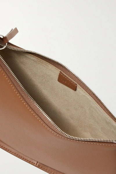 Shop The Row Half Moon Leather Shoulder Bag In Brown