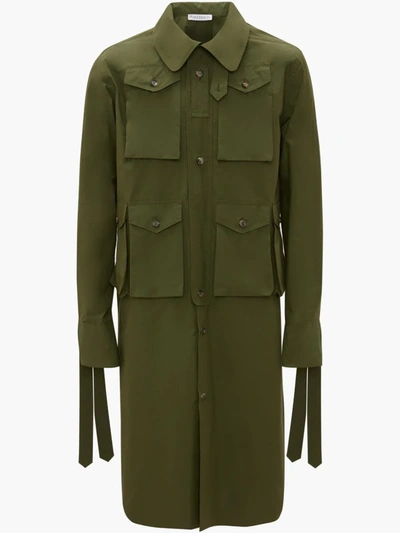 Shop Jw Anderson Military Shirt Tunic In Green