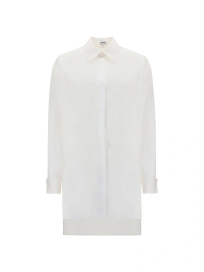 Shop Loewe Allover Anagram Oversized Shirt In White