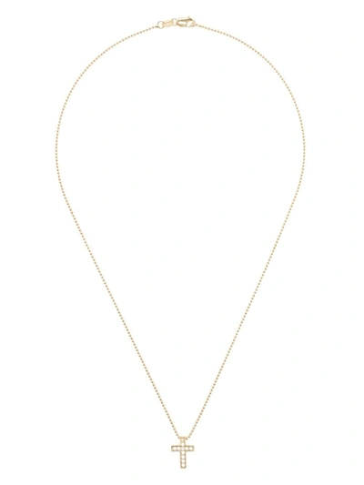 Shop Dsquared2 Embellished Cross Necklace In Gold