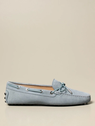 Shop Tod's Suede Loafers In Dust
