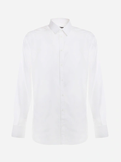 Shop Dolce & Gabbana Basic Shirt Made Of Cotton In White