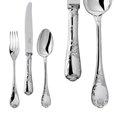 Christofle Silver Plated Marly Salad Serving Fork 0038-083 In Silver