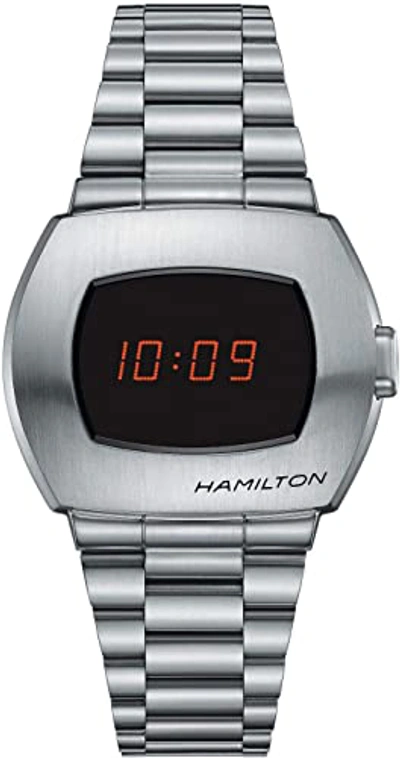 Shop Hamilton American Classic Psr Quartz Digital Mens Watch H52414130 In Black / Digital