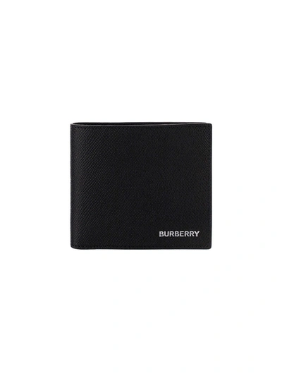 Shop Burberry International Bifold Coin Wallet In Black