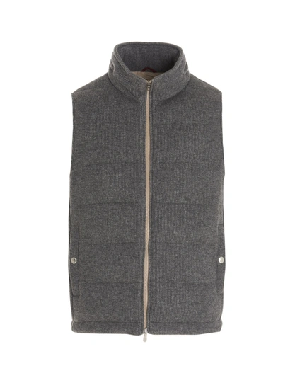 Shop Brunello Cucinelli Sleeveless Padded Gilet In Multi