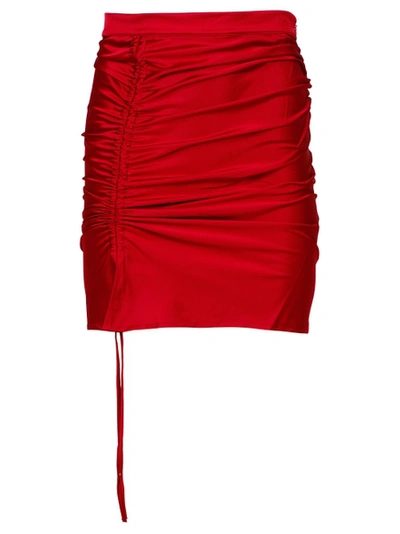 Shop Gcds Coulisse Mini Skirt Cherry Red