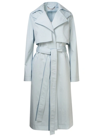 Shop Stella Mccartney Belted Trench Coat In Blue