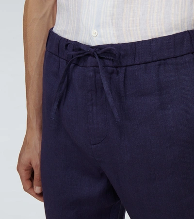Frescobol Carioca Stretch-cotton Chino Pants In Blue