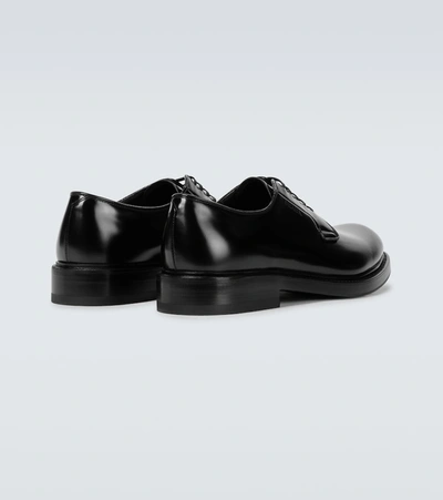 Prada Brushed Leather Shoes In Black