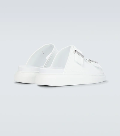 Shop Alexander Mcqueen Oversized Hybrid Slides In White