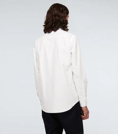 Shop Thom Browne Long-sleeved Cotton Oxford Shirt In White
