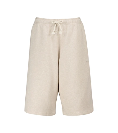 Shop Acne Studios Cotton Jersey Shorts In Beige