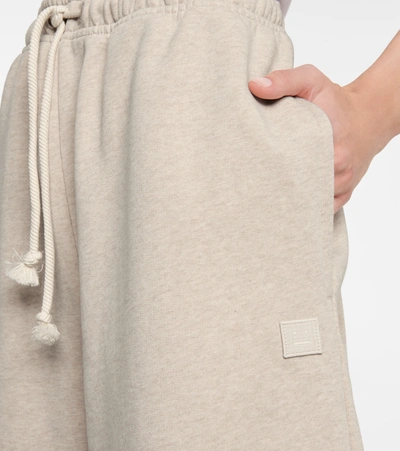 Shop Acne Studios Cotton Jersey Shorts In Beige