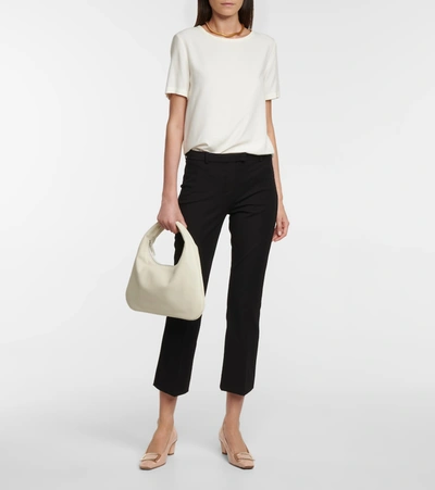 S Max Mara Mid-rise Cropped Trousers In Black