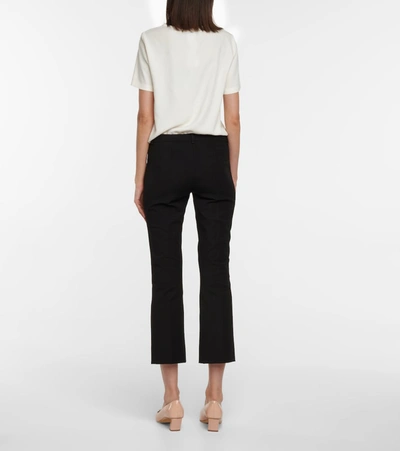 S Max Mara Mid-rise Cropped Trousers In Black