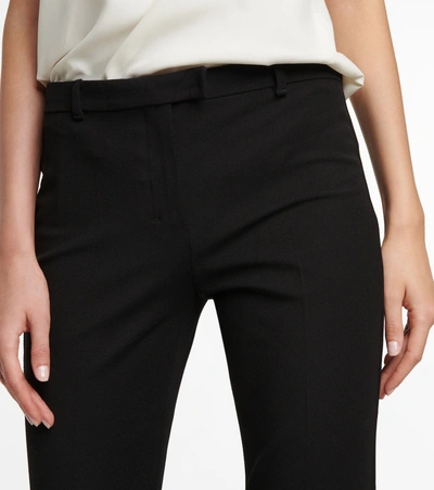 S Max Mara Mid-rise Cropped Trousers In Black