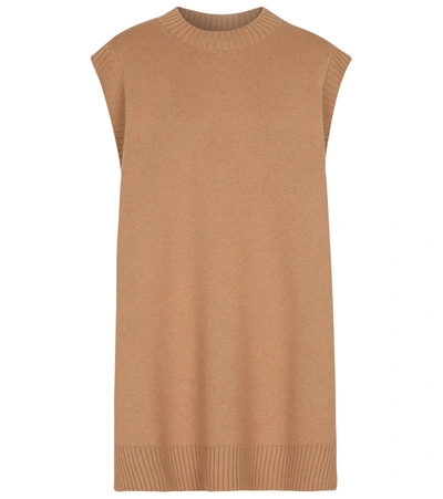 Prada Cashmere Sweater Vest In Beige