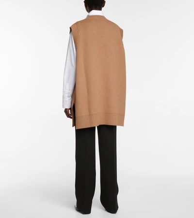 Prada Cashmere Sweater Vest In Beige