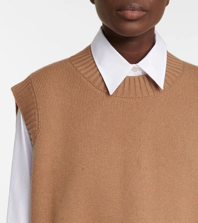 Prada Cashmere Sweater Vest In Beige