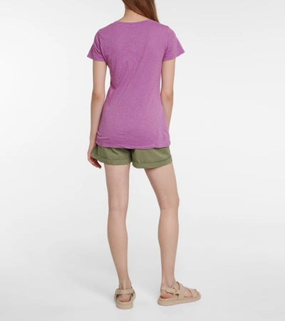 Shop Velvet Lilith Cotton T-shirt In Purple