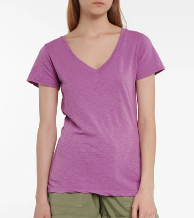 Shop Velvet Lilith Cotton T-shirt In Purple