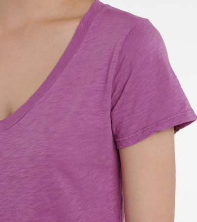 Shop Velvet Lilith Cotton T-shirt In Purple